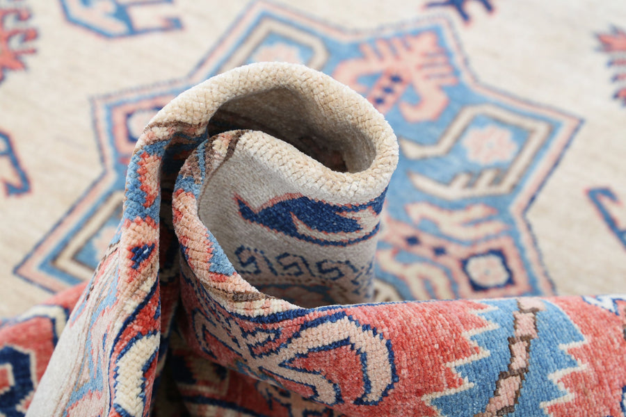Hand-Knotted Wool Oushak Rug
