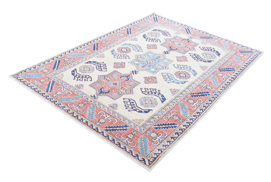 Hand-Knotted Wool Oushak Rug