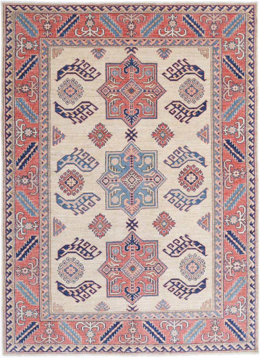 Hand-Knotted Wool Oushak Rug