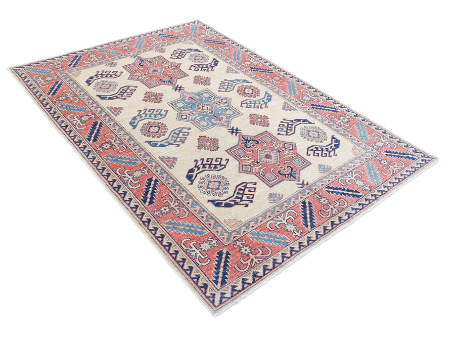 Hand-Knotted Wool Oushak Rug